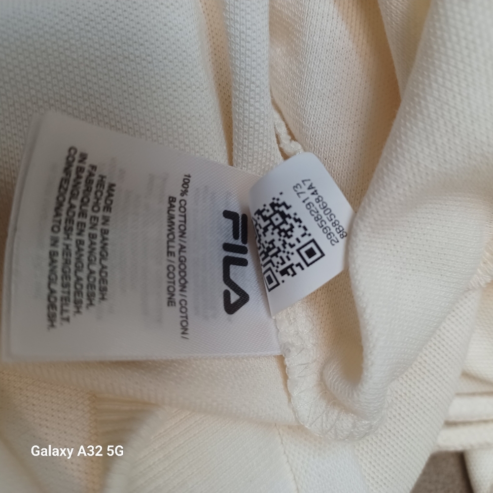 Fila Off-Cream  Cropped Hoodie Size S - Picture 9 of 13